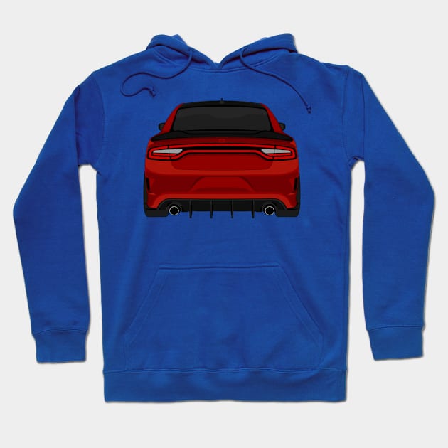 DODGE CHARGER DARK-RED Hoodie by VENZ0LIC